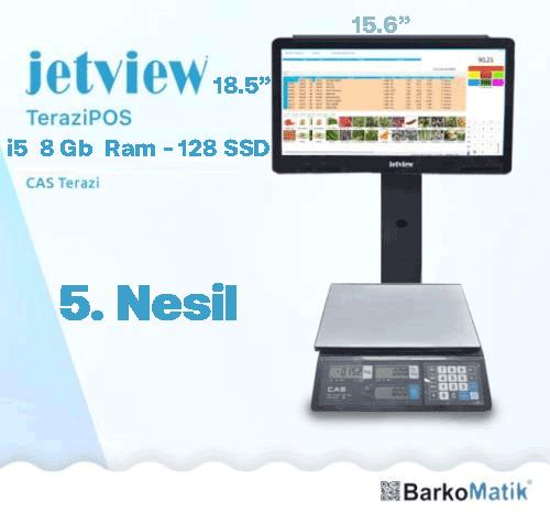 18.5"V İ5 5.N 8 GB RAM 128 DİSK ÇİFT EKRAN TERAZİPOS TPC 1006V